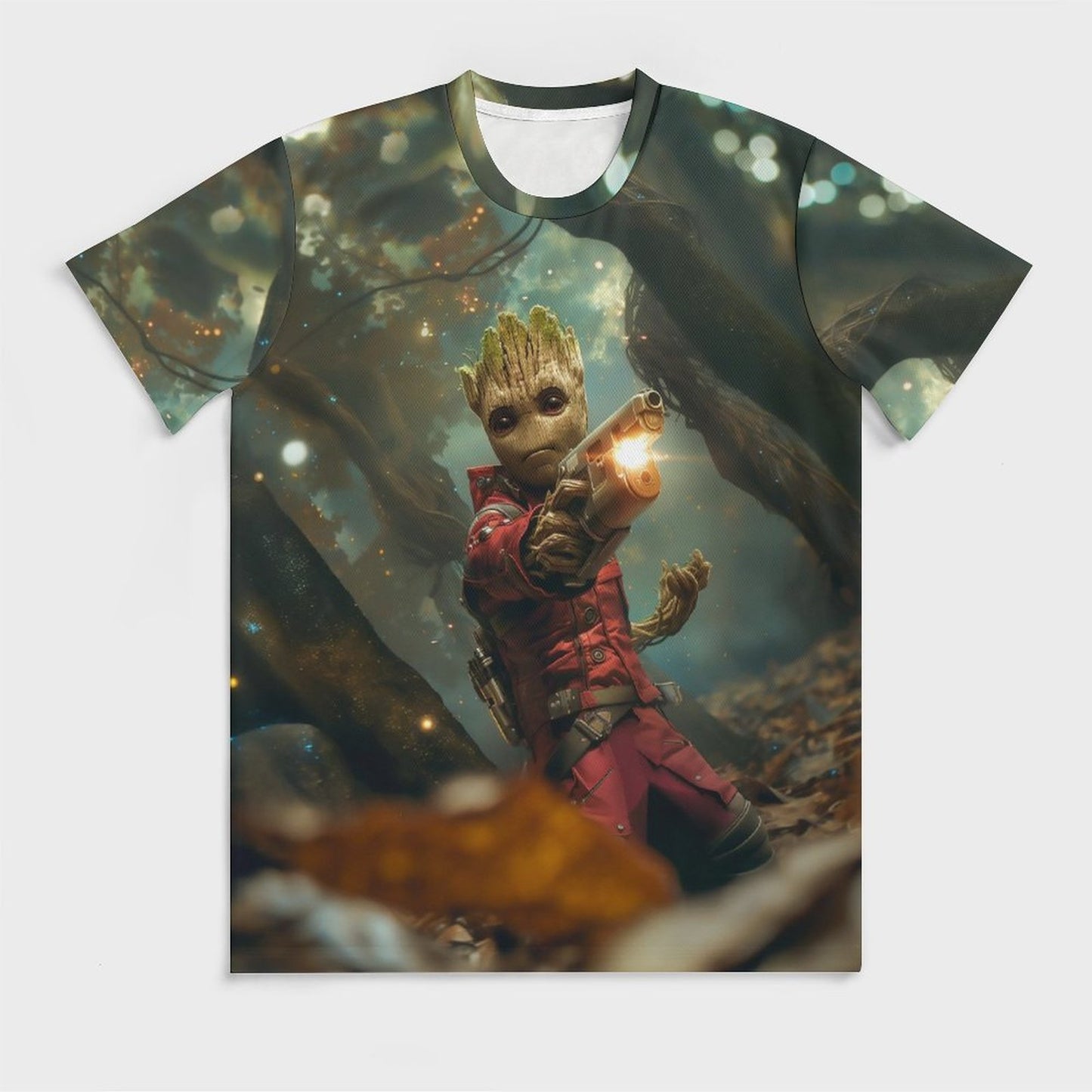 GROOT AS STARLORD 120gsm Short Sleeve All Over Print T-Shirt OMDT01 (All-Over Printing)