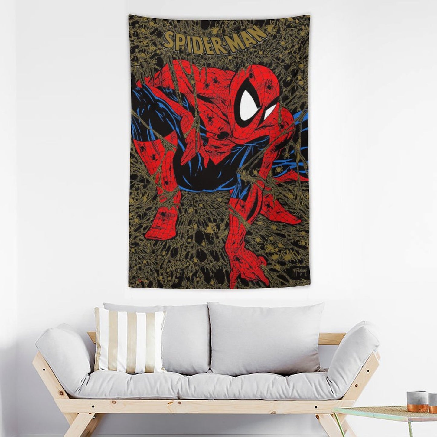 SPIDER-MAN GOLD Wall Art with Vertical Tapestry