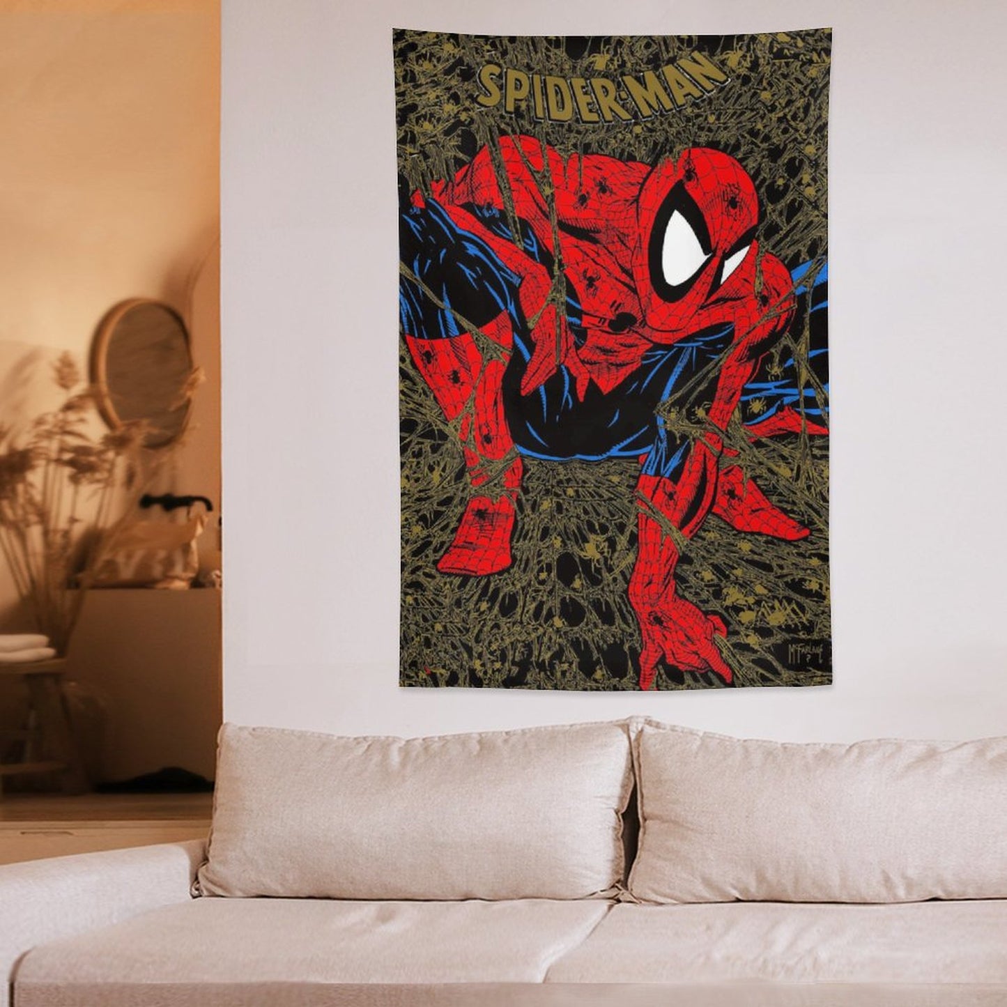 SPIDER-MAN GOLD Wall Art with Vertical Tapestry