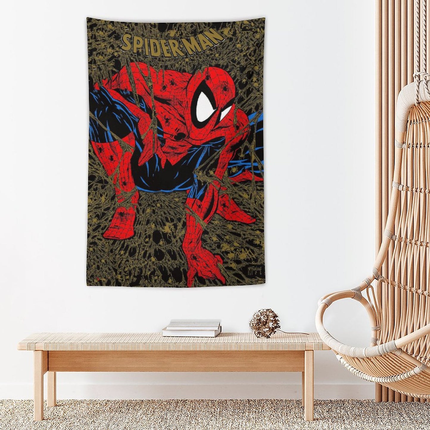 SPIDER-MAN GOLD Wall Art with Vertical Tapestry