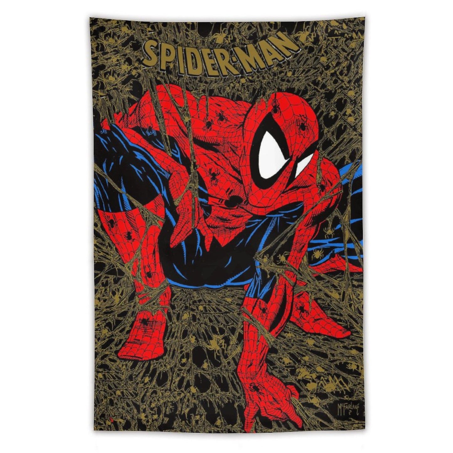 SPIDER-MAN GOLD Wall Art with Vertical Tapestry