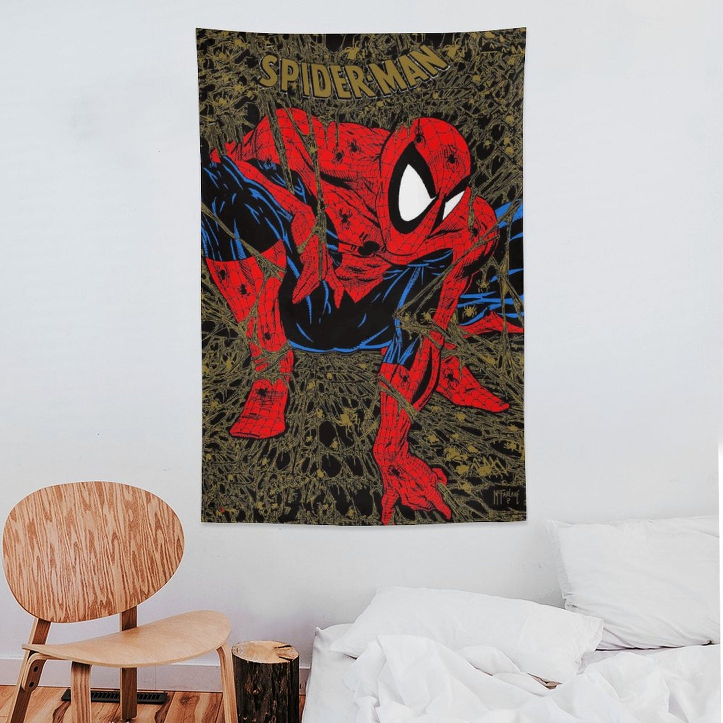 SPIDER-MAN GOLD Wall Art with Vertical Tapestry