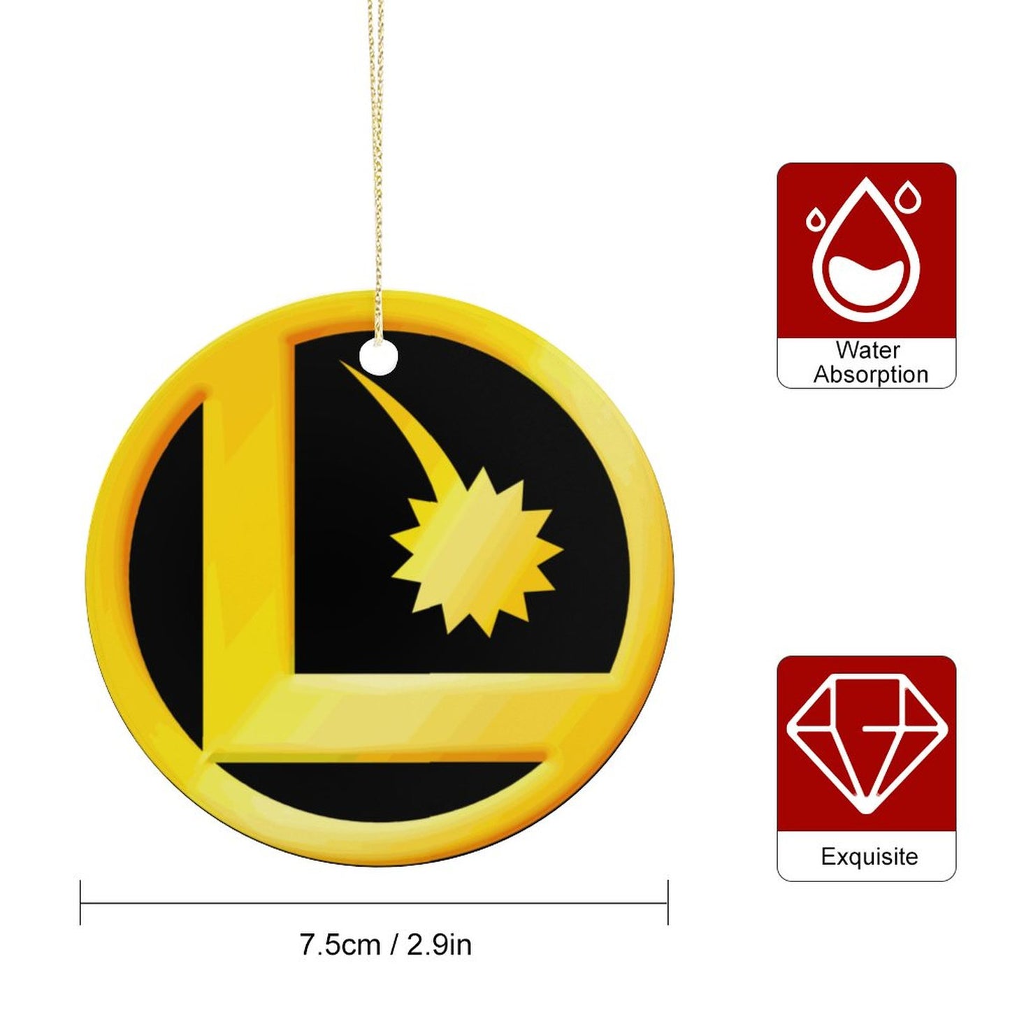 LEGION l LOGO Round Ceramic Christmas Decorations