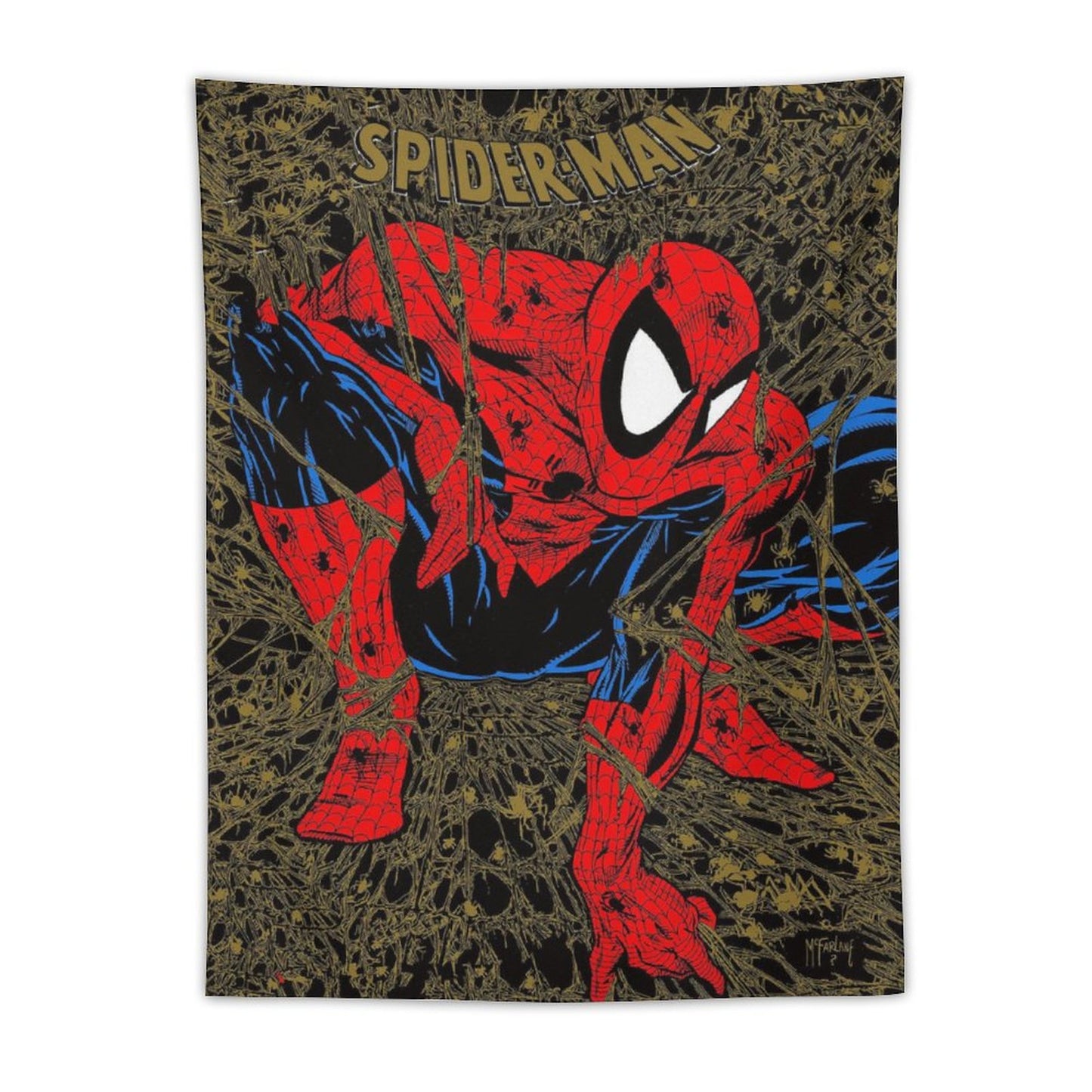 SPIDER-MAN GOLD Wall Art with Vertical Tapestry